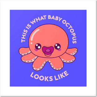 Cute Little Baby Octopus. Posters and Art